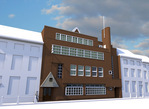 3D reconstructie van de voorgevel.
<br/>
Timothy de Paepe, 2013